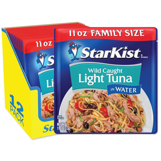 StarKist Chunk Light Tuna in Water, 12 Pack for Quick Meals