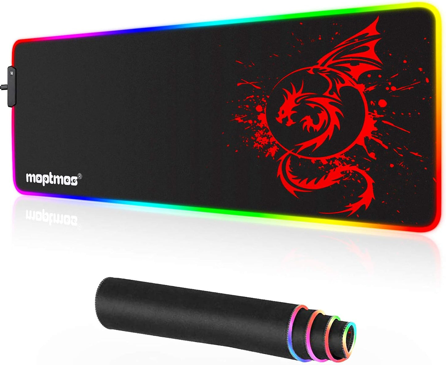 Immersive Anime Dragon RGB Mouse Pad: 15 LED Modes!