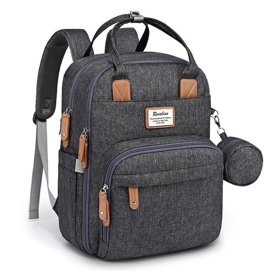 RUVALINO Large Capacity Waterproof Diaper Bag