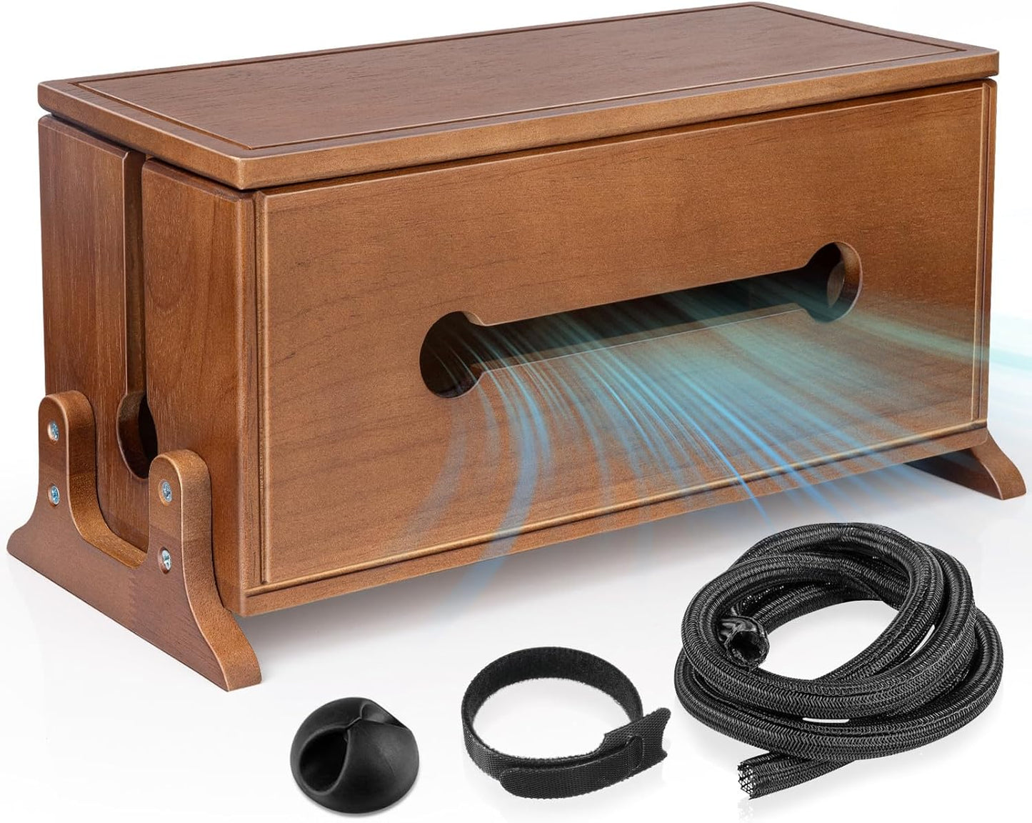 USION Large Cable Organizer Box - Hide Wires Easily