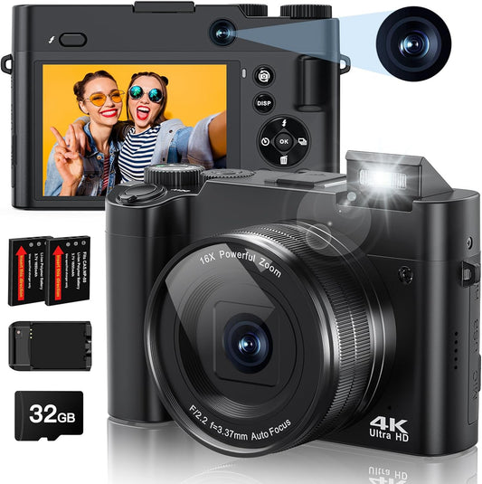 Zostuic 4K Digital Camera: Stunning 64MP Autofocus, Ultra Bright Flash
