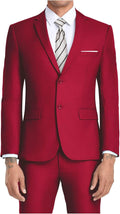 Men's 2 Piece Slim Fit Suit Set with Tie - Modern Slim Cut