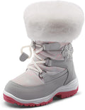 DREAM PAIRS Girls Toddler Snow Boots Mid Calf - Warm, Slip Resistant