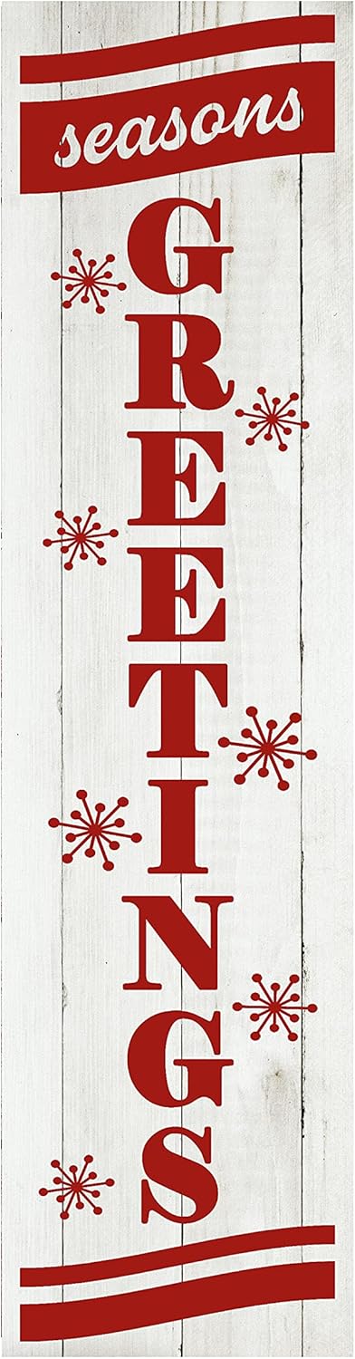 Twisted R Design Season's Greetings Vertical Christmas Sign