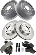 TRQ Front & Rear Brake Pad and Rotor Kit - Direct Fit Replacement