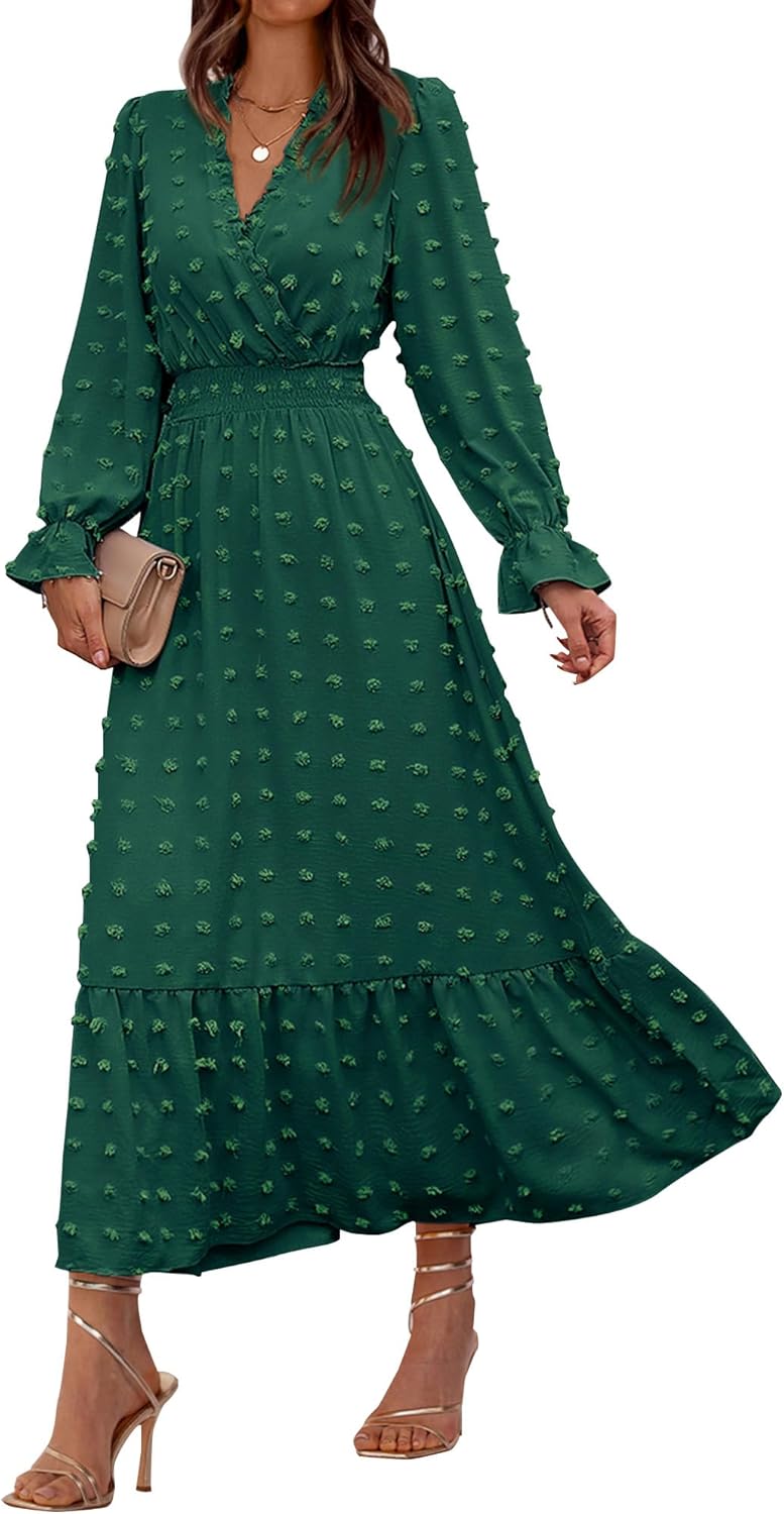 BTFBM Women Fall Maxi Dresses for Elegant Weddings and Vacations