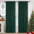 MIULEE Christmas Hunter Green Blackout Curtains 90in - Thermal Room