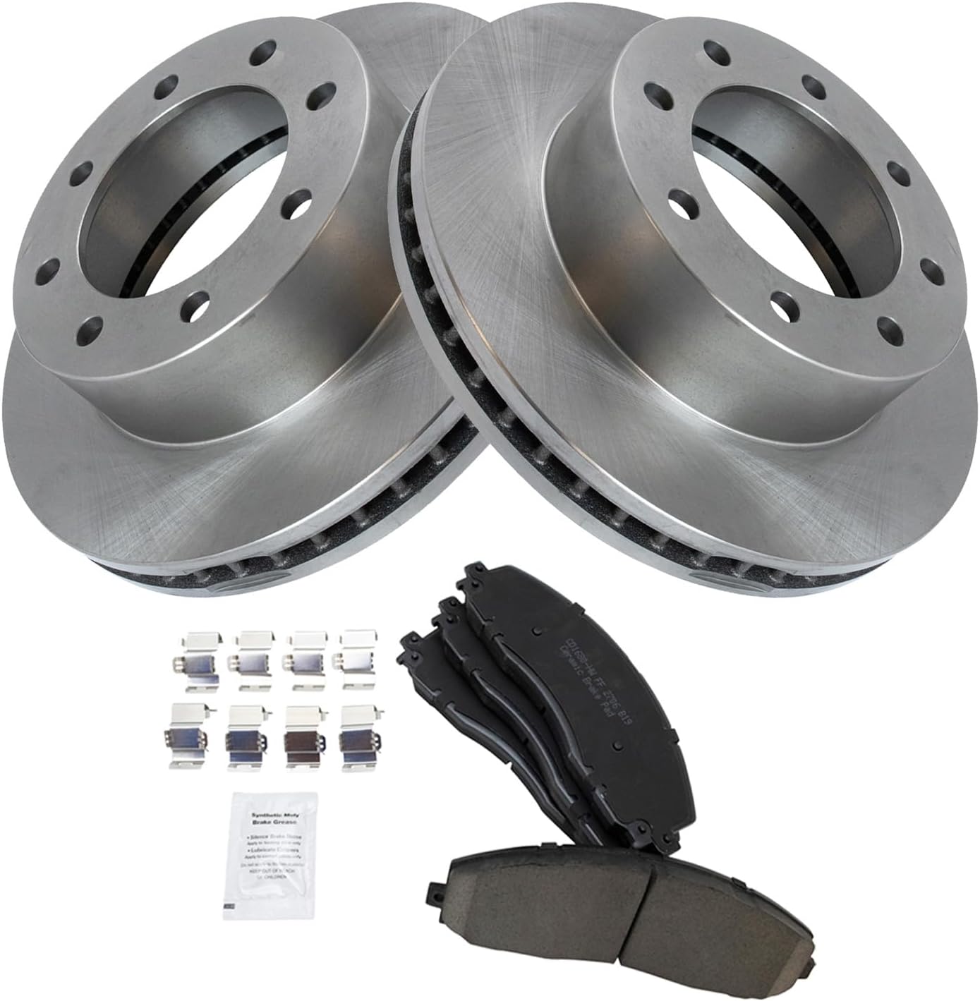 TRQ Front Brake Pad & Rotor Kit for 2013 Ford F-250 Super Duty