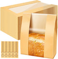 200 Pack Kraft Paper Sourdough Bread Bags with Window - Large Capacity