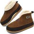 KuaiLu Mens Winter Slippers Memory Foam Cozy Felt Wool Boots