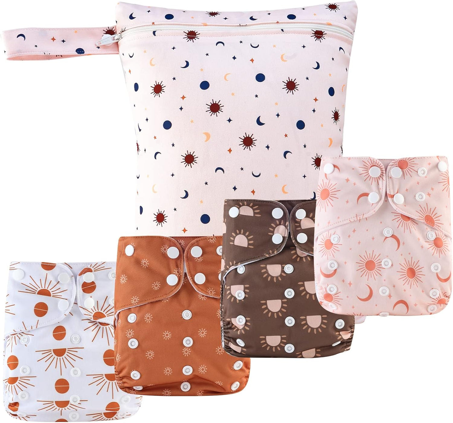 Adjustable Reusable Cloth Diapers Set | HappyFlute