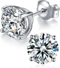 Moissanite Stud Earrings Round Cut D VVS1 - Timeless Sparkle UnicoRing