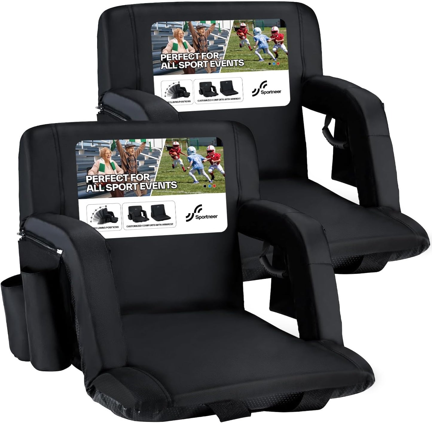 Sportneer Stadium Seats with Back Support for Ultimate Comfort