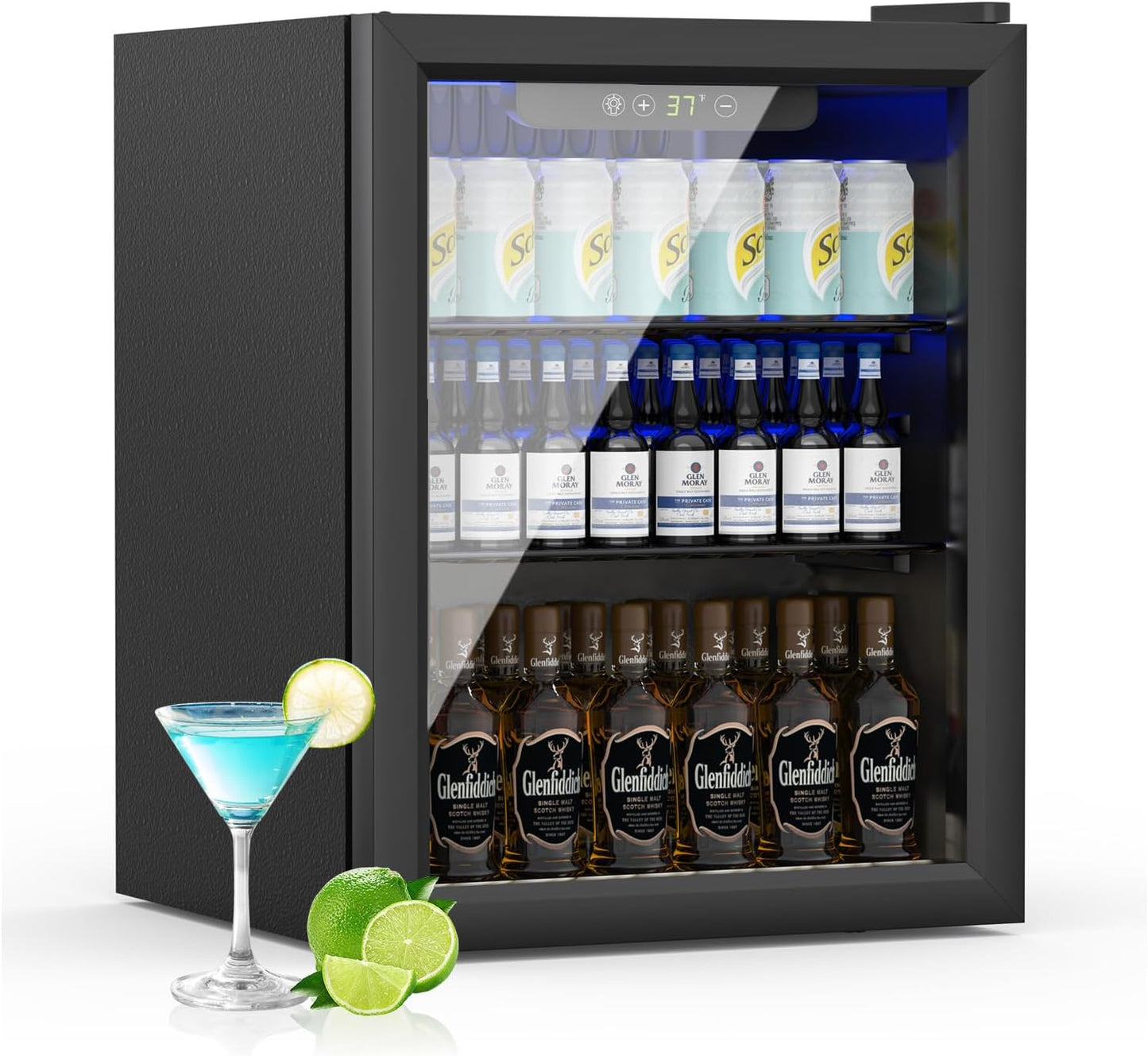 DOGHLY 1.7 Cu.ft Beverage Refrigerator Cooler for Home