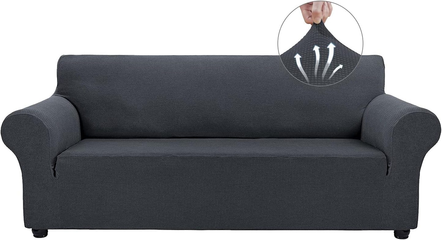 Asnomy Couch Covers for 3 Cushion Couch Stretch Sofa Slipcovers