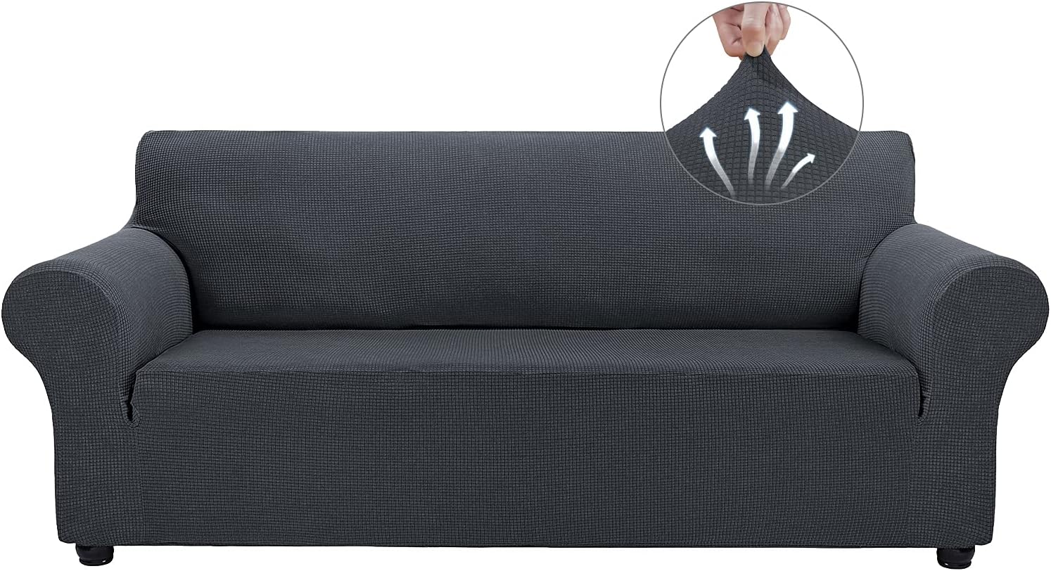 Asnomy Couch Covers for 3 Cushion Couch Stretch Sofa Slipcovers