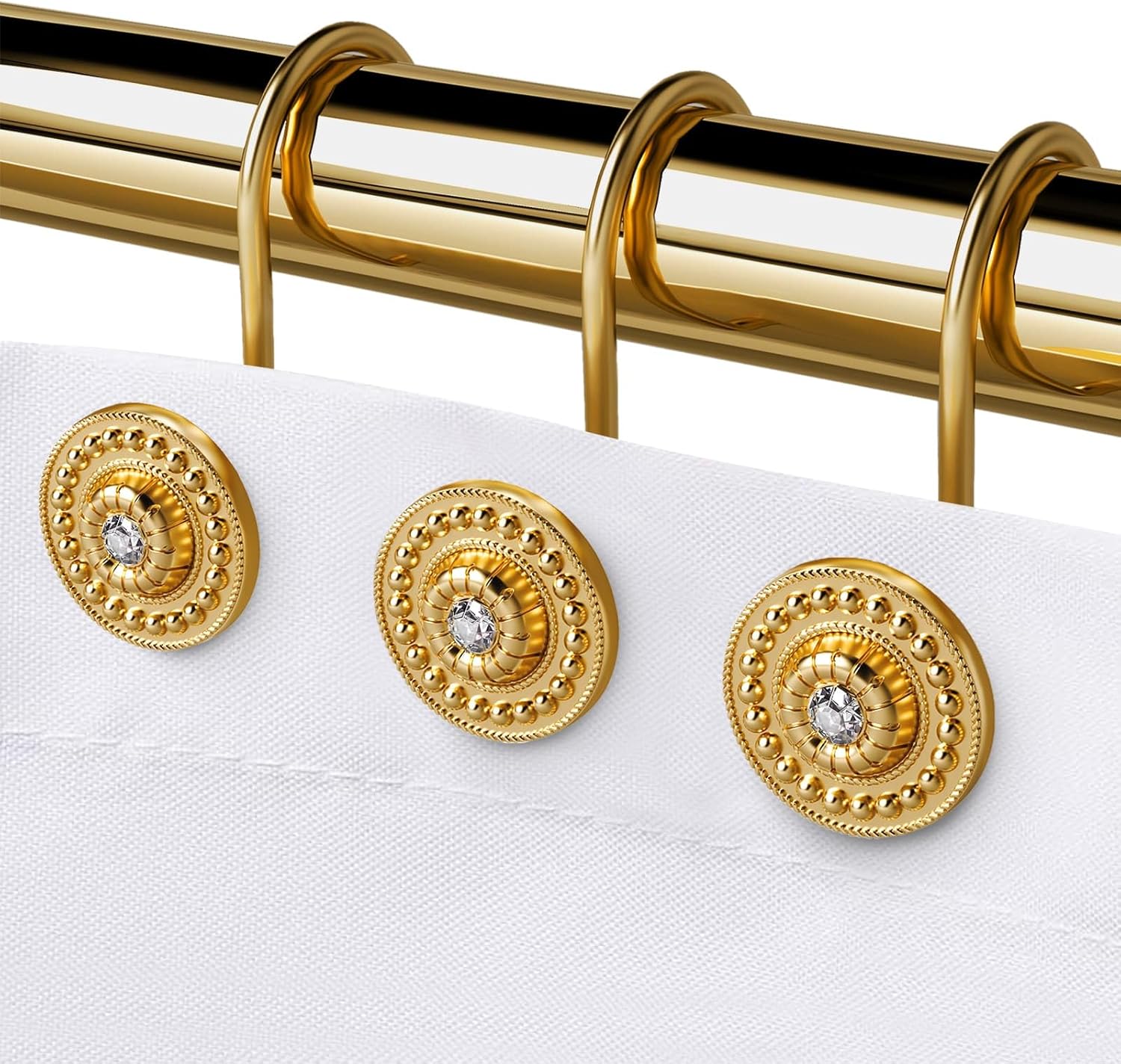 iToplin Rust Proof Gold Shower Hooks Set