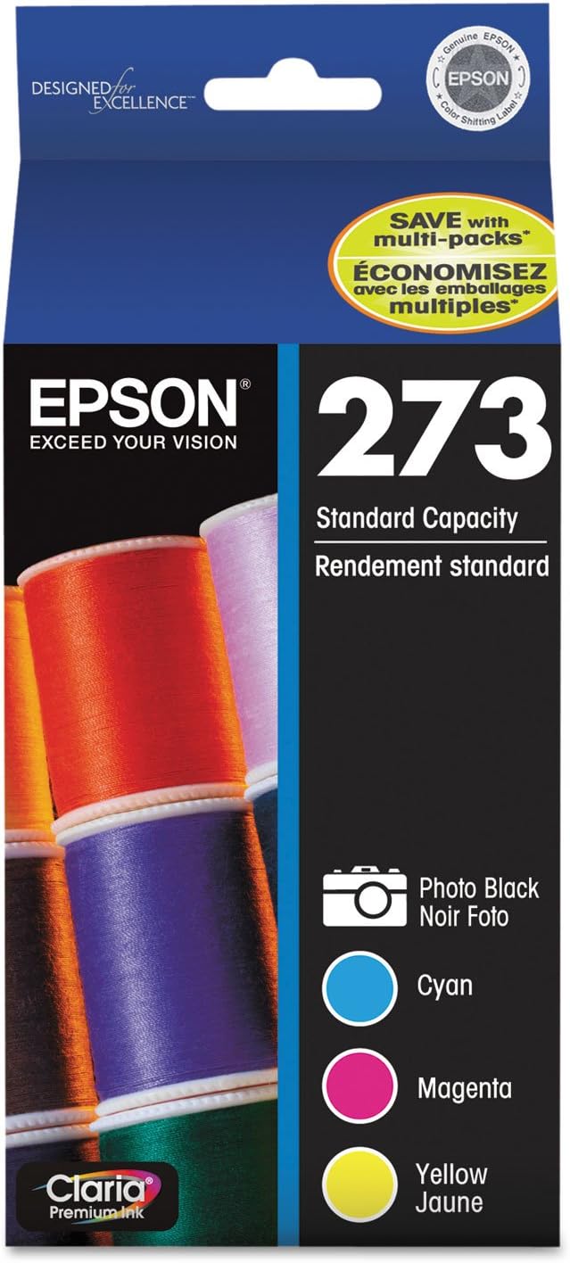 EPSON 273 Claria Ink Combo Pack for Vibrant Photos