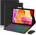 Case with Keyboard Mouse for Fire Max 11 in - Backlit Detachable