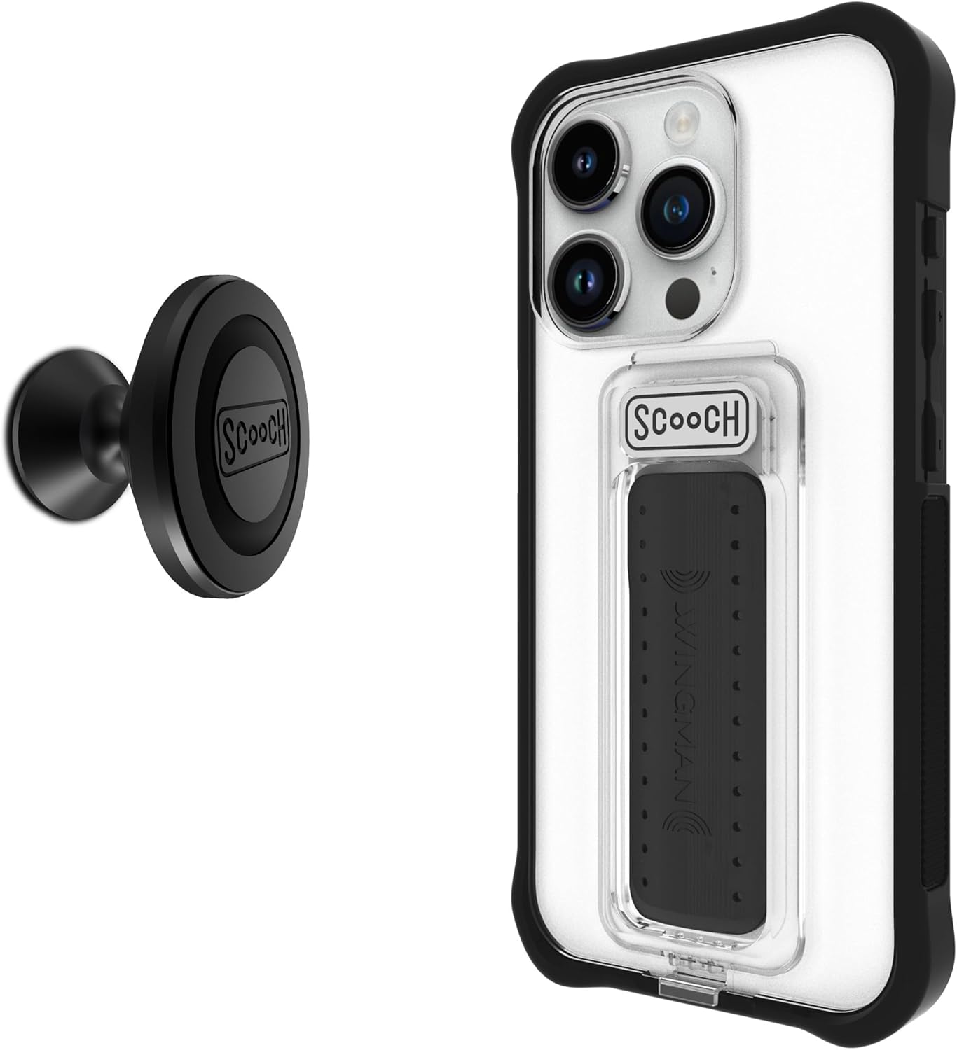 Scooch iPhone 15 Pro Case with Stand and Military Grade Protection