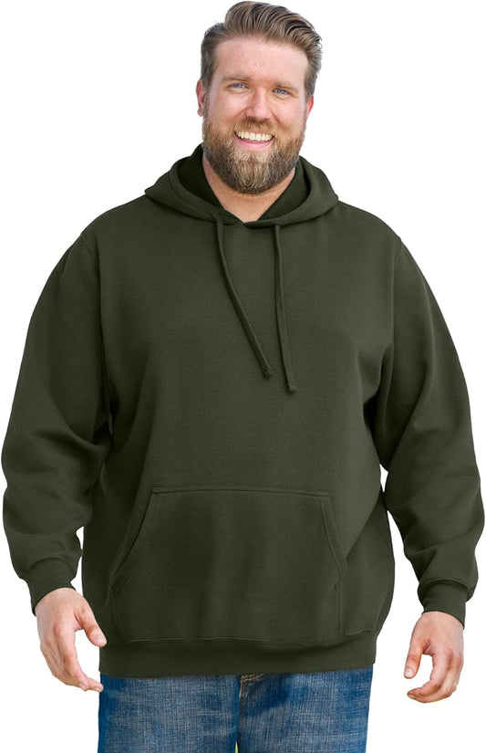 KingSize Men's Big & Tall Fleece Pullover Hoodie for Comfort