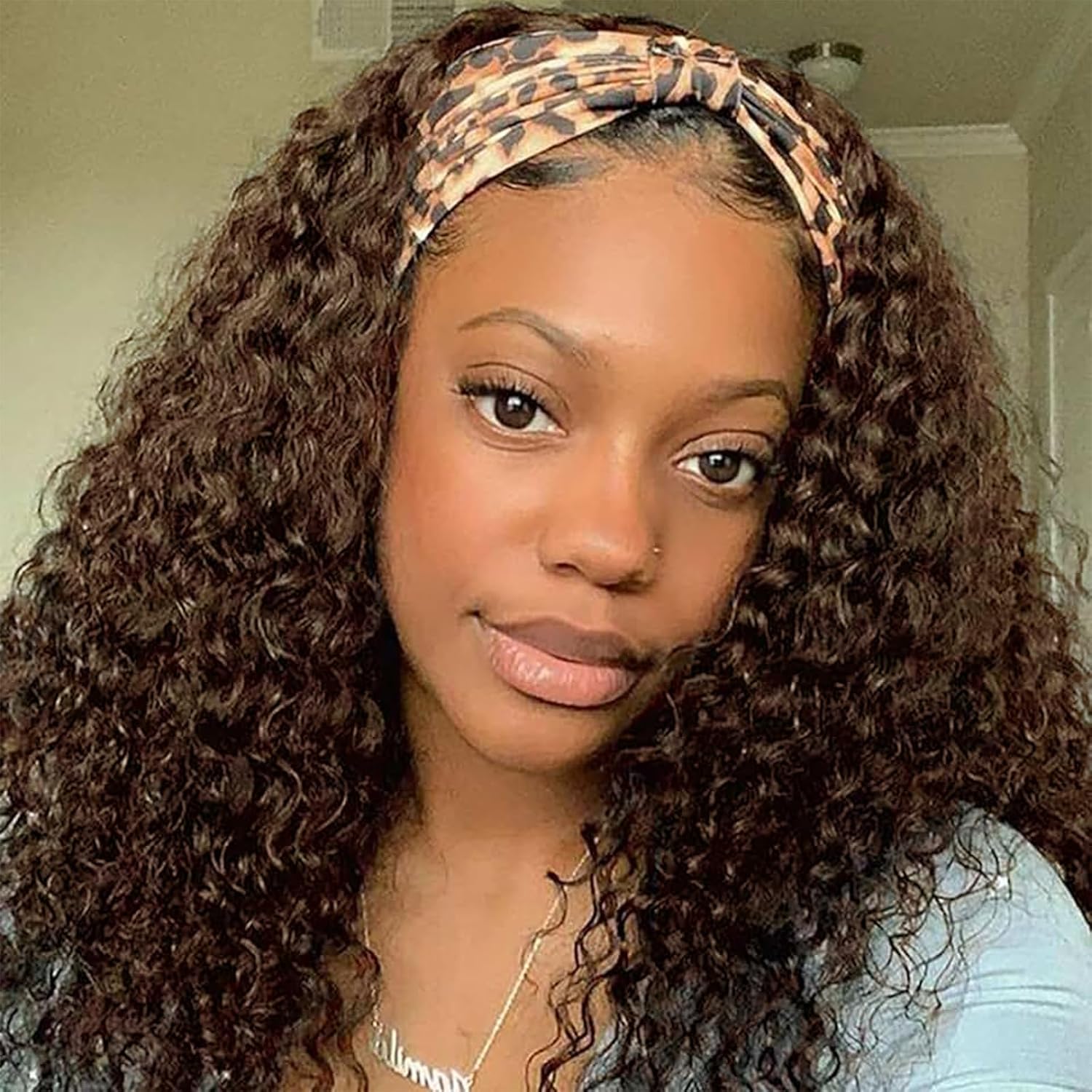 Aiterina Headband Wig Deep Wave Human Hair for Black Women