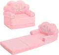 Toddler Flip Out Sofa Chair for Girls - Comfy Foldable Recliner