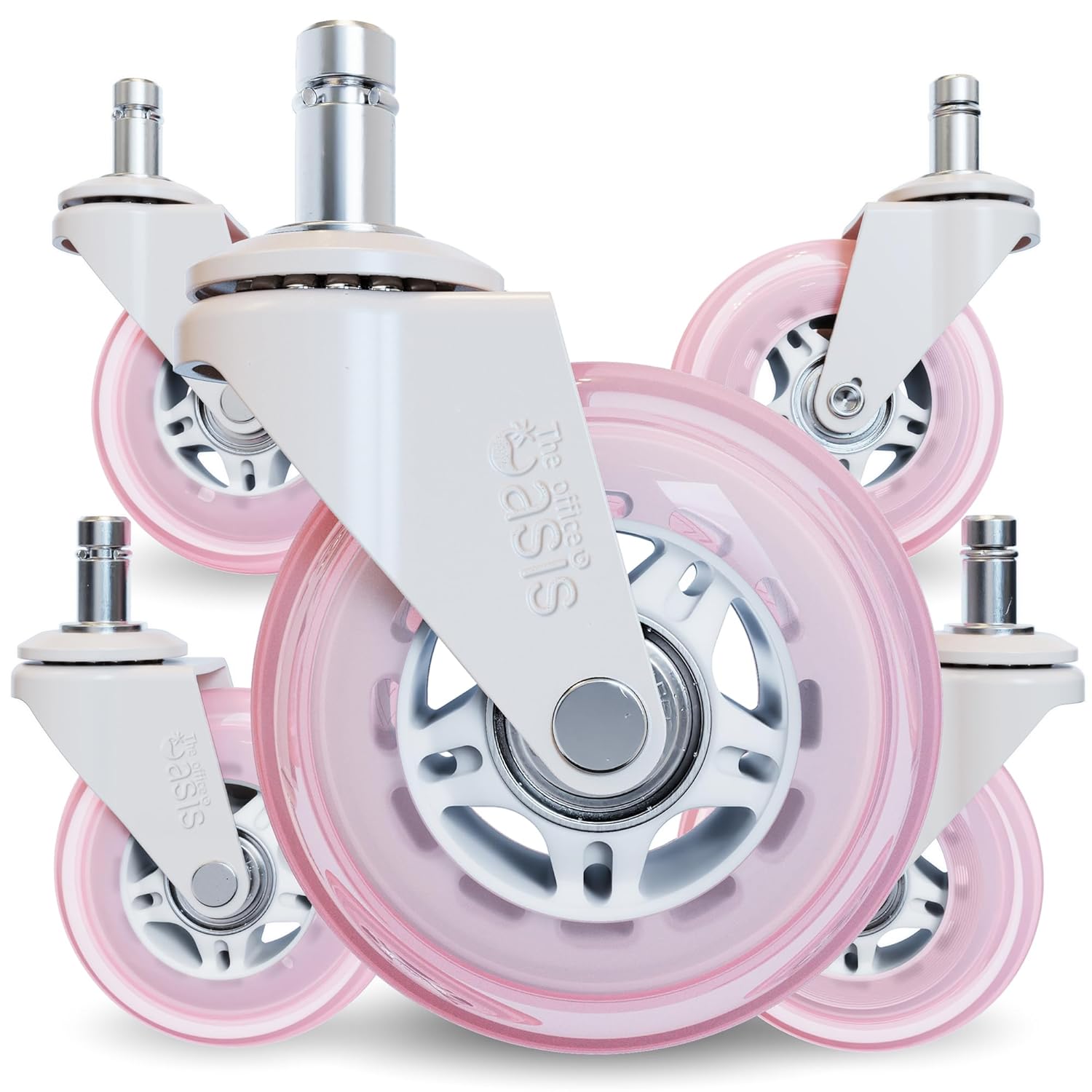 The Office Oasis Roller Style Office Chair Wheels for Smooth Rolling