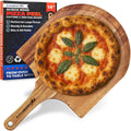 KitchenStar 14-Inch Acacia Wood Pizza Peel for Easy Serving