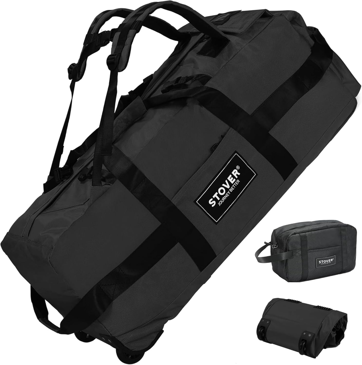 STOVER 100L Rolling Duffel Bag with Wheels for Travel Needs