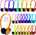 Kids Headphones Bulk 24 Pack Multi Color for School Classroom