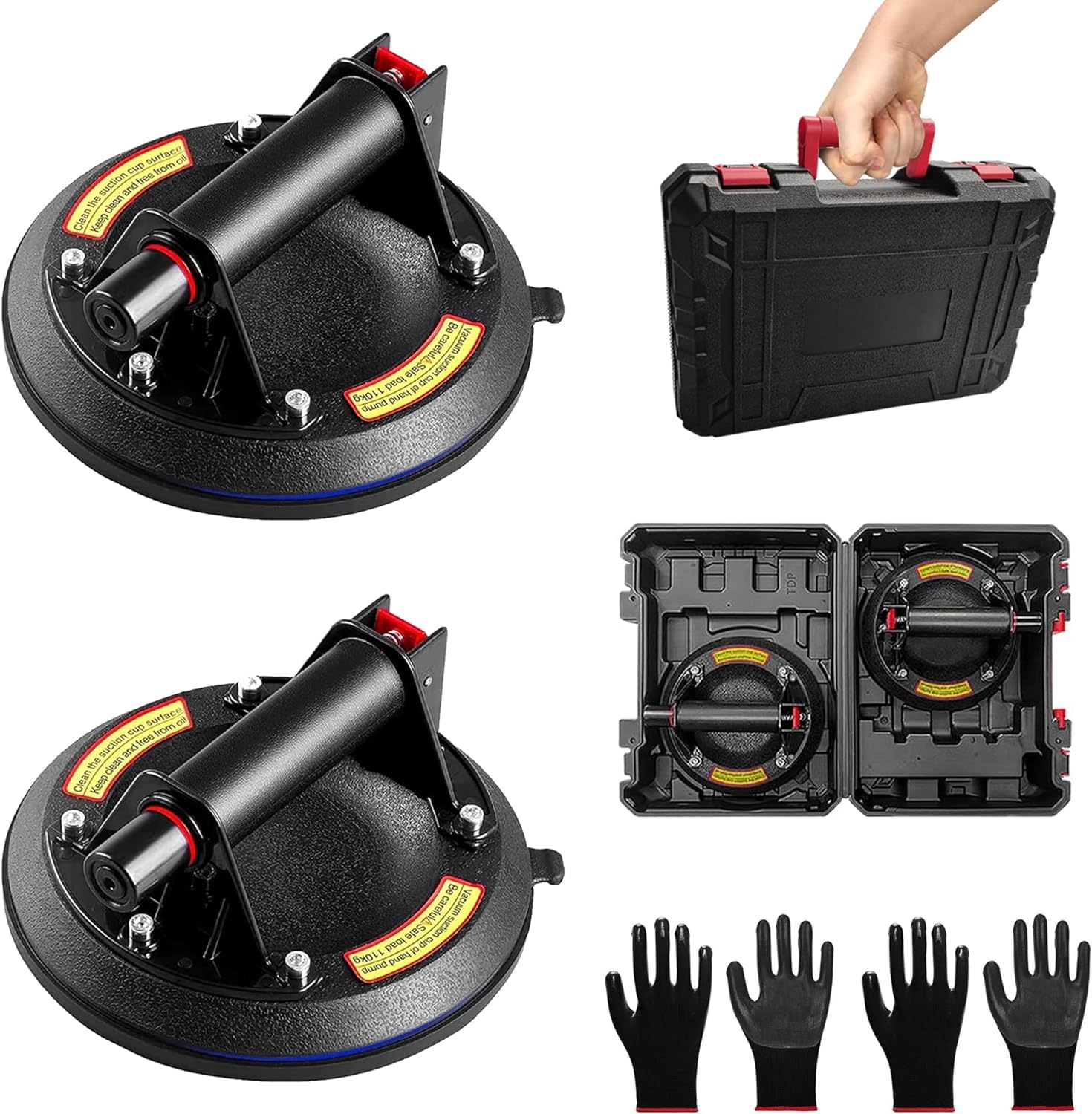 880 lbs Load Heavy Duty Double Thickness Glass Suction Cups