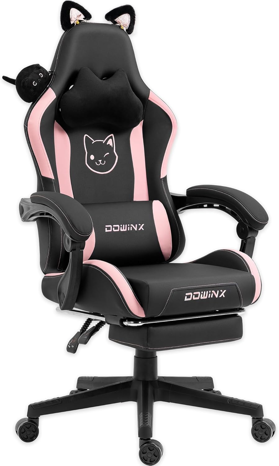 Dowinx Gaming Chair with Cat Ears and Massage Support for Comfort
