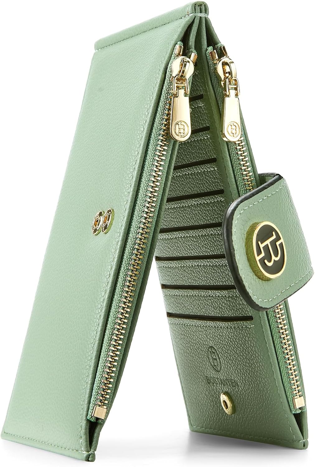 Large RFID Blocking Leather Wallet for Women - Slim Bifold Purse