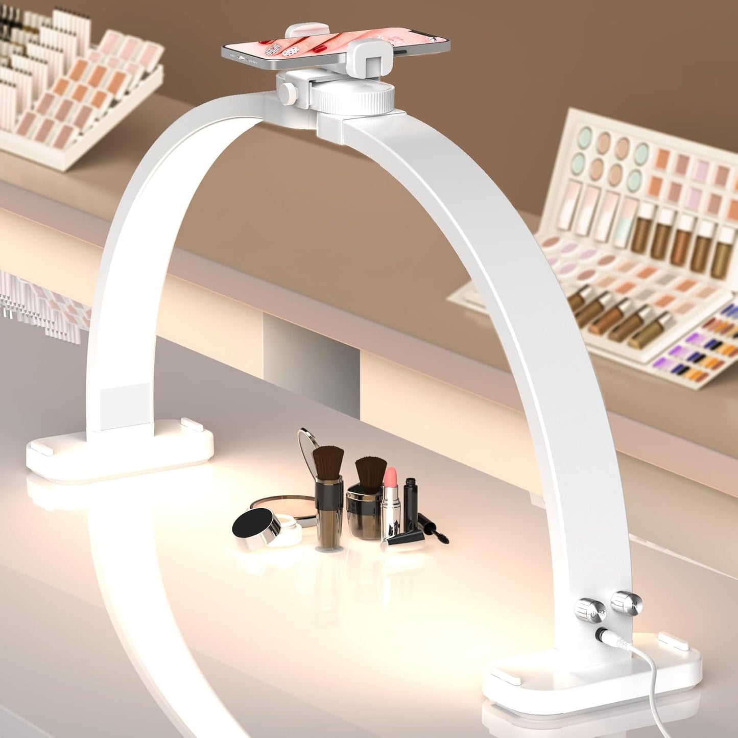 Upgrade 31 Wide-Body Large Half Moon Light for Nail Desk