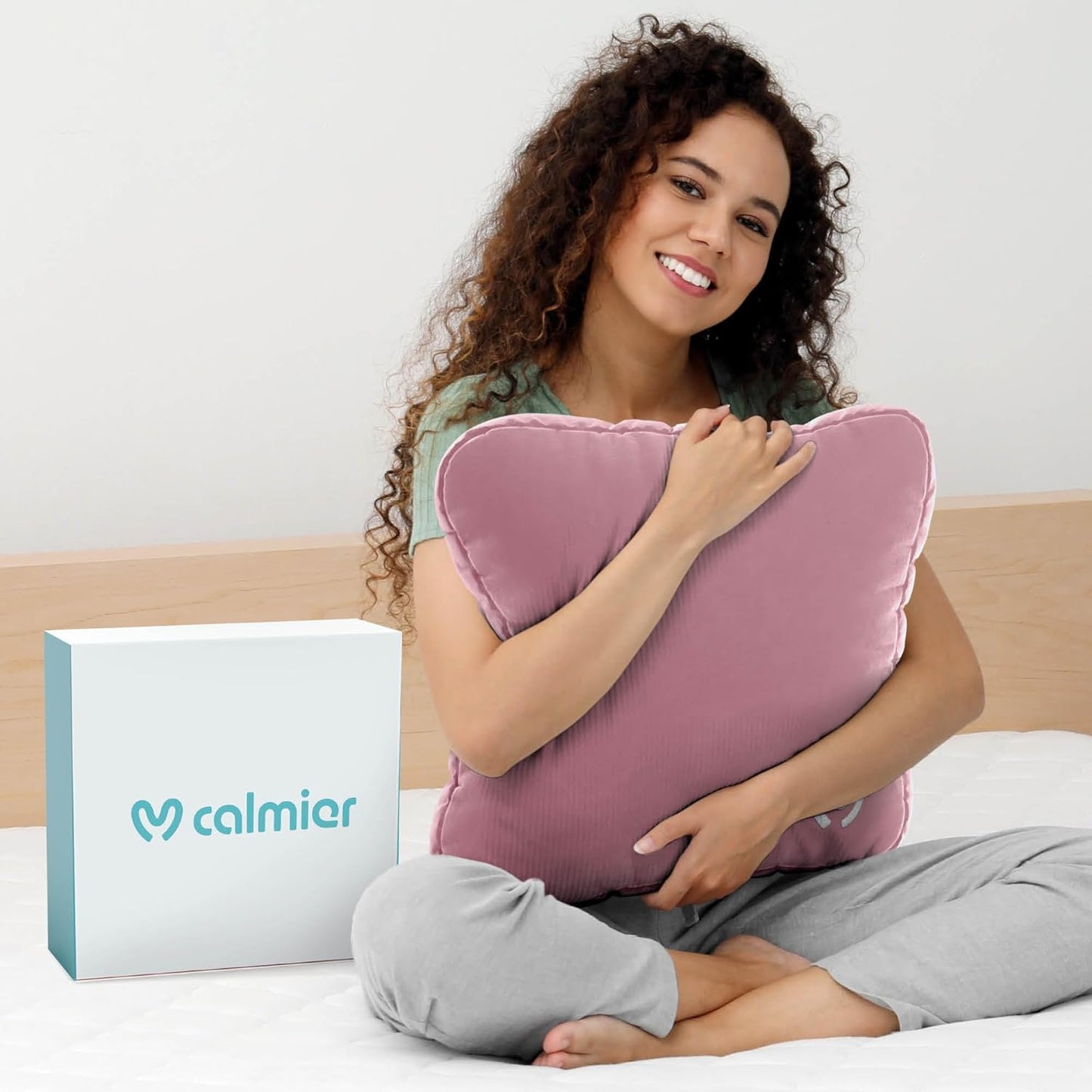 Calmier 6 lb Sensory Weighted Pillow - Ultra Plush Cozy Hug - Adult & Kids