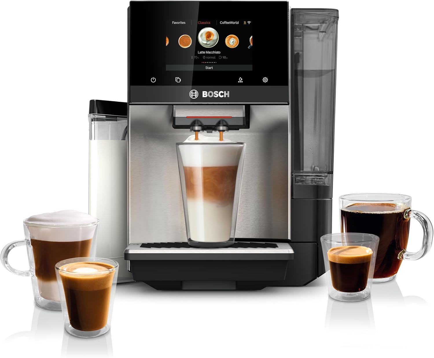 Bosch 800 Series Espresso Machine: 36 Beverage Variety Master