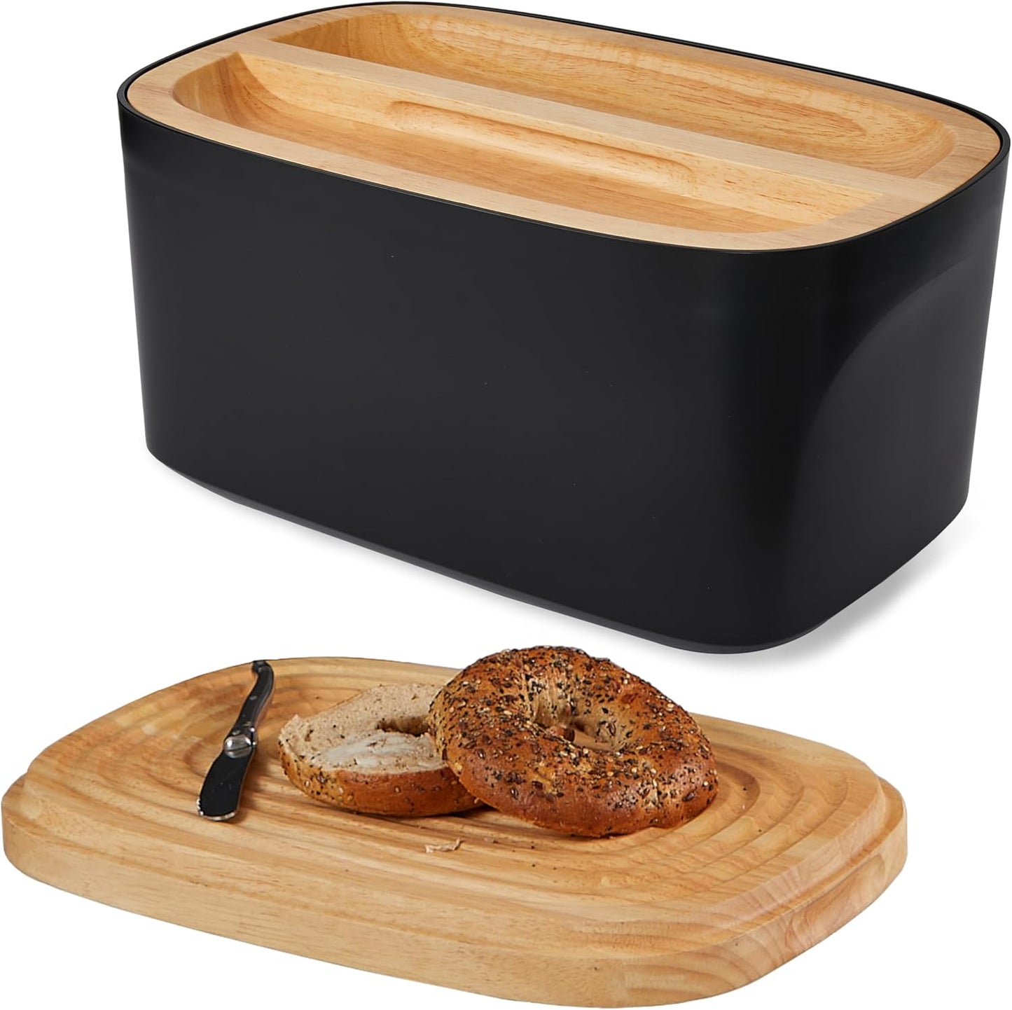 Sonder Los Angeles Modern Bamboo Fiber Bread Box for Kitchen