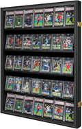 35 Graded Sports Card Display Case - Lockable Wall Frame with UV