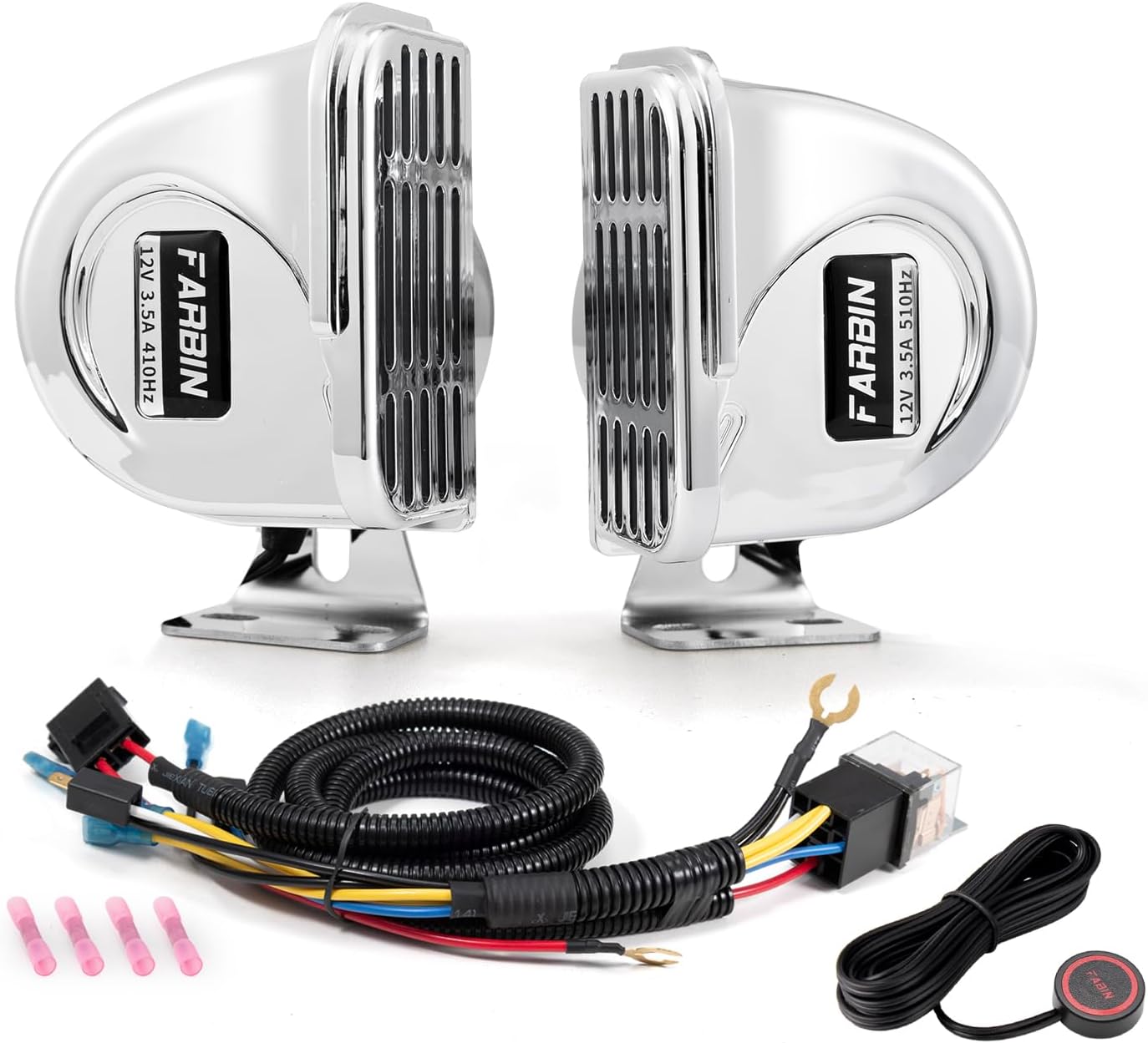 FARBIN Boat Horn Waterproof Stainless Steel for Trucks and Yachts