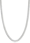 Miabella Italian Solid 925 Sterling Silver Diamond Cut Chain