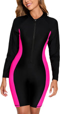 Halcurt Women's Boyleg One Piece Rash Guard - UPF50+ Full Coverage top