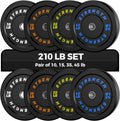 Olympic Rubber Bumper Weight Set for 2 in Barbell - Accurate Plates