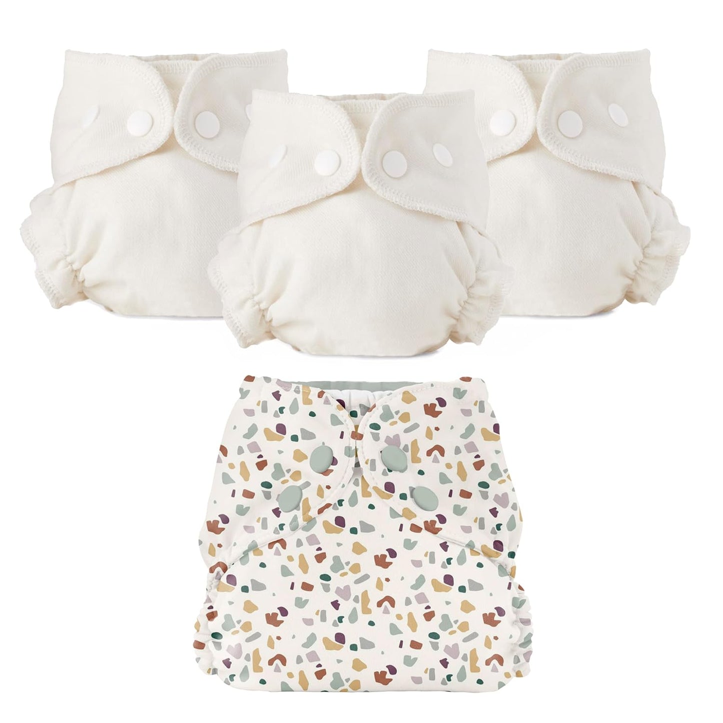 Esembly Cloth Diaper Bundle Set - Organic Cotton and Waterproof Cover