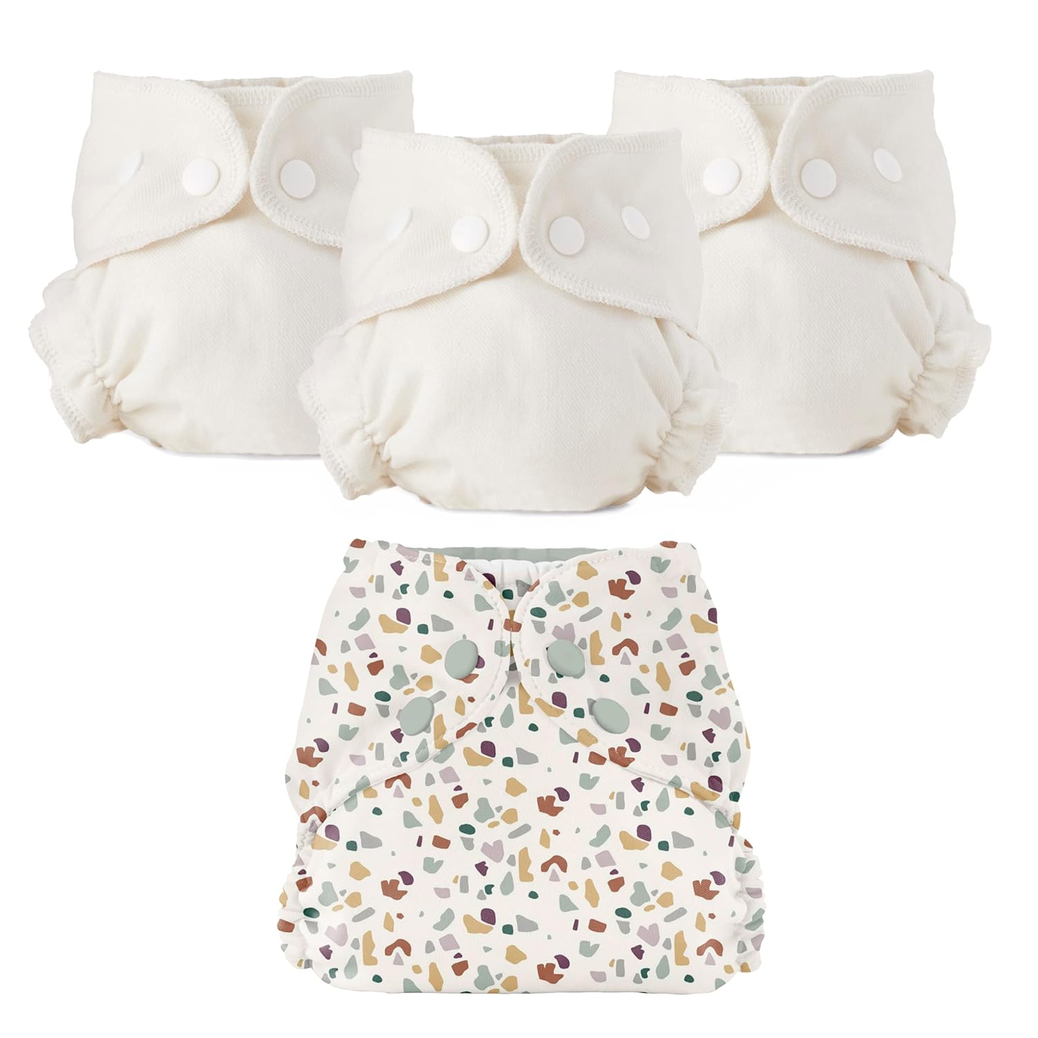 Esembly Cloth Diaper Bundle Set - Organic Cotton and Waterproof Cover