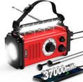 370000mWh Emergency Weather Radio - Portable Solar Hand Crank Radio