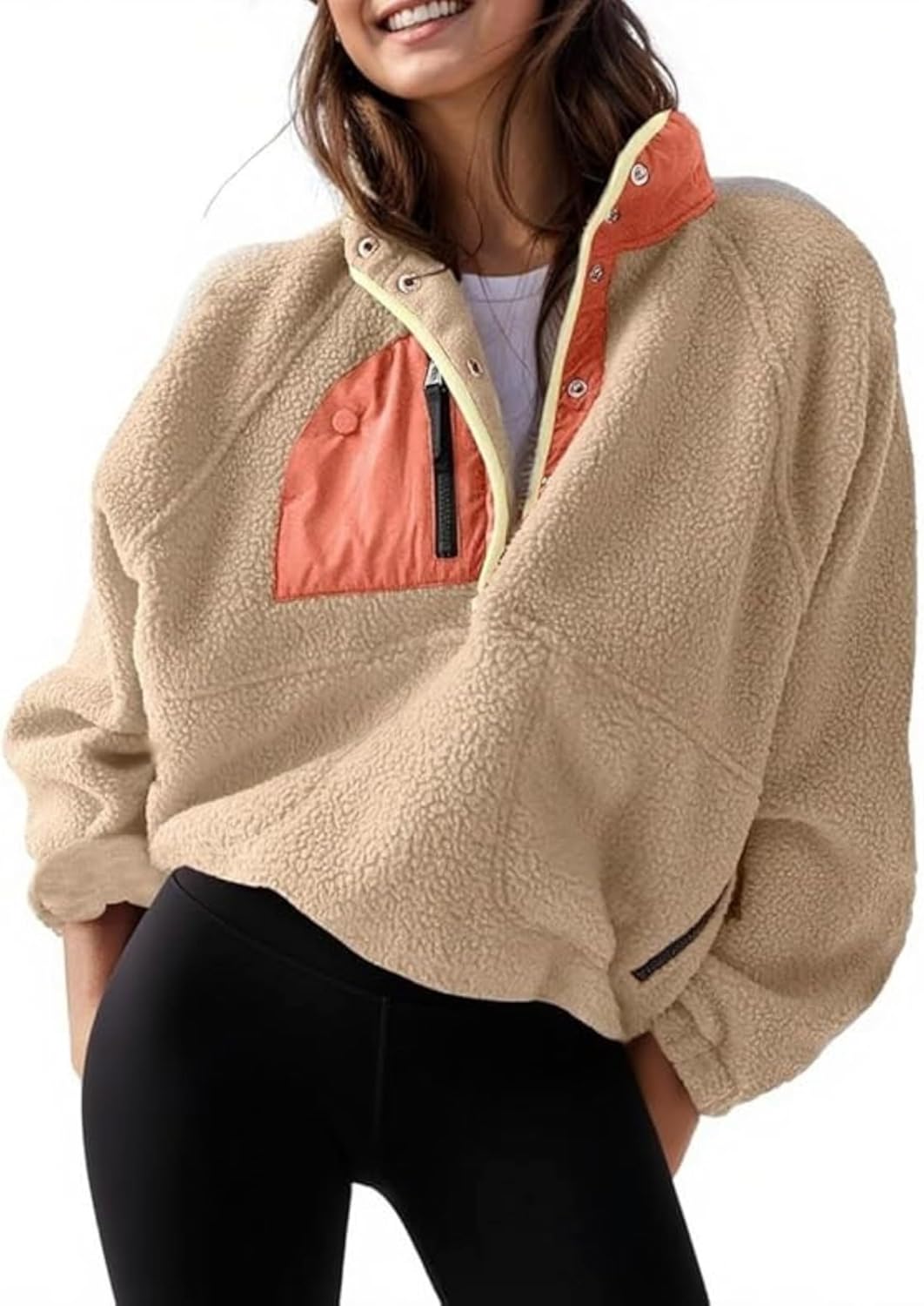 Lightweight Fleece Pullover Jacket for Women - Cozy Style
