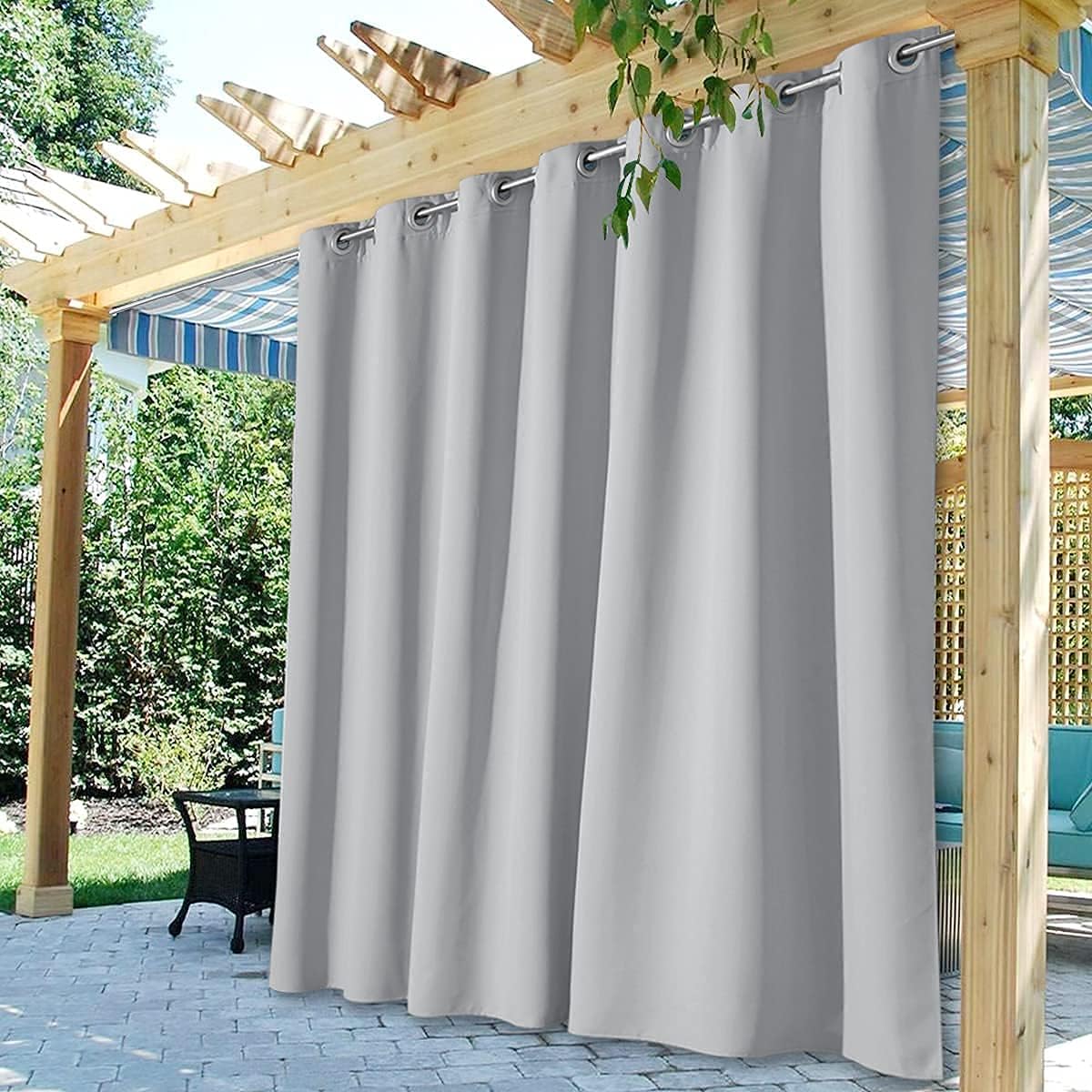 StangH Indoor Outdoor Curtains Waterproof Blackout Shades for Privacy