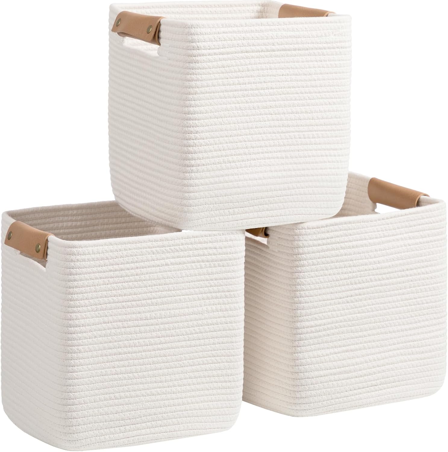 Set of 3 11 Inch Storage Baskets for Stylish Organization