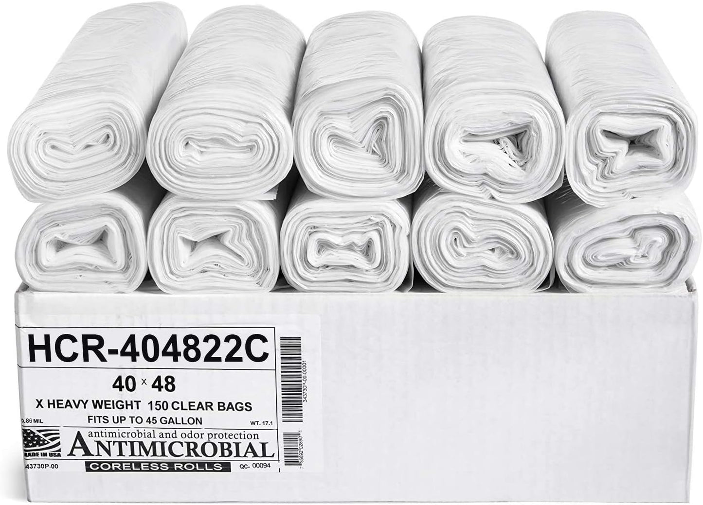 High Density Trash Bags 45 Gallon, 150 Count for All Uses